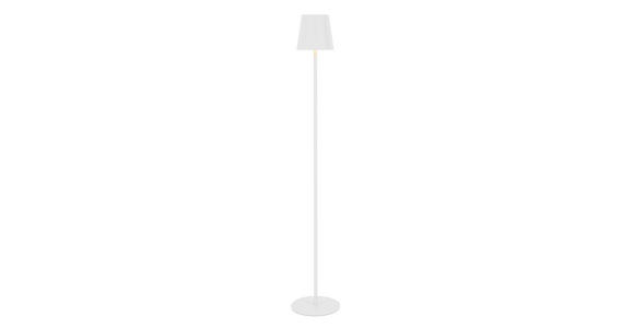 AKKU-STEHLEUCHTE 22/130 cm - Weiß, Design, Kunststoff/Metall (22/130cm) - Novel