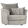 SESSEL Chenille Hellgrau    - Hellgrau/Schwarz, KONVENTIONELL, Textil/Metall (115/72/115cm) - Carryhome