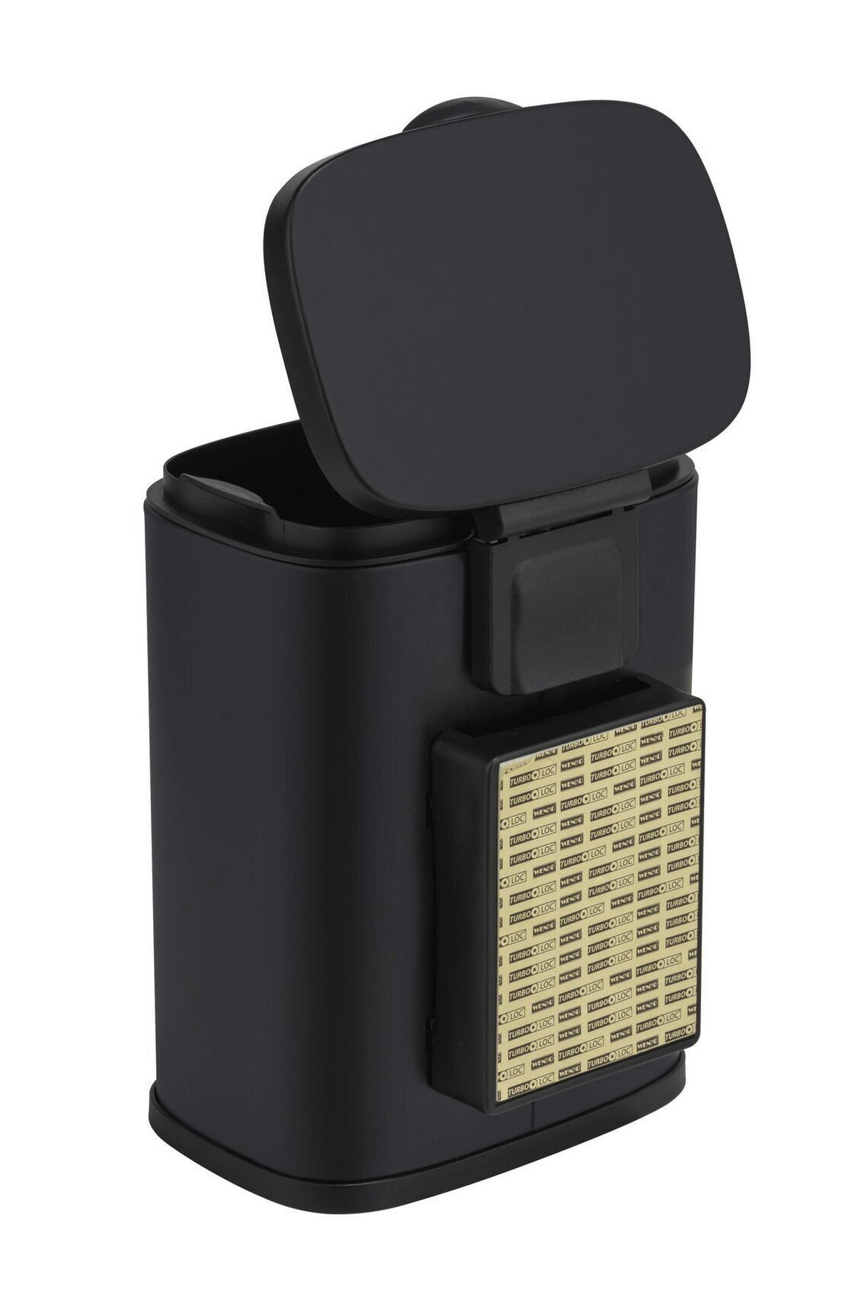 TRETEIMER 3 L  - Schwarz, Basics, Kunststoff/Metall (18,5/25/16cm) - Wenko