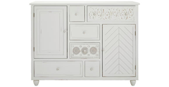 SIDEBOARD 123/95/39,5 cm  - Weiß, ROMANTIK / LANDHAUS, Holz/Holzwerkstoff (123/95/39,5cm) - Landscape