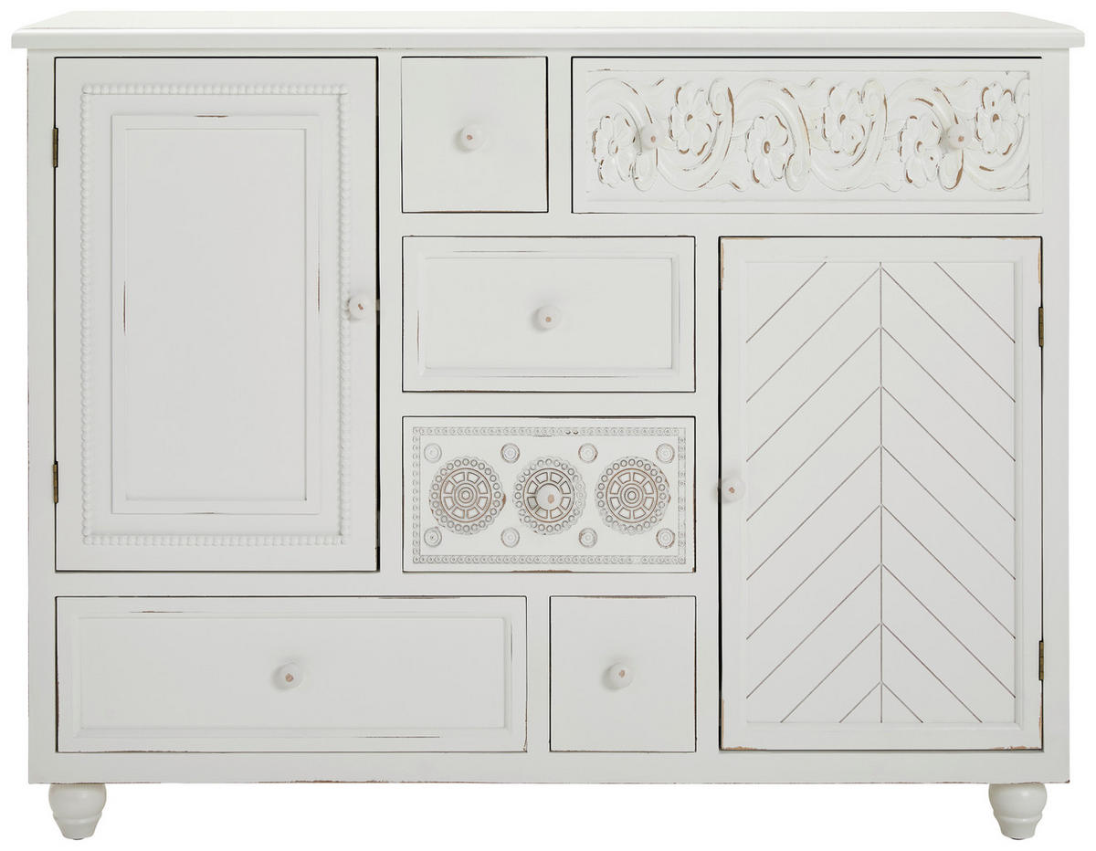 SIDEBOARD 123/95/39,5 cm  - Weiß, ROMANTIK / LANDHAUS, Holz/Holzwerkstoff (123/95/39,5cm) - Landscape