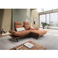 ECKSOFA  in Flachgewebe Cognac  234/155 cm  - Cognac/Schwarz, Design, Textil/Metall (234/155cm) - Dieter Knoll