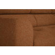 ECKSOFA in Struktur Rostfarben  280/205 cm  - Rostfarben/Schwarz, Design, Textil/Metall (280/205cm) - Xora