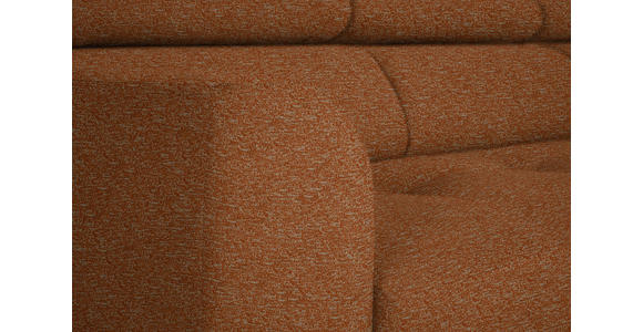 ECKSOFA in Struktur Rostfarben  280/205 cm  - Rostfarben/Schwarz, Design, Textil/Metall (280/205cm) - Xora