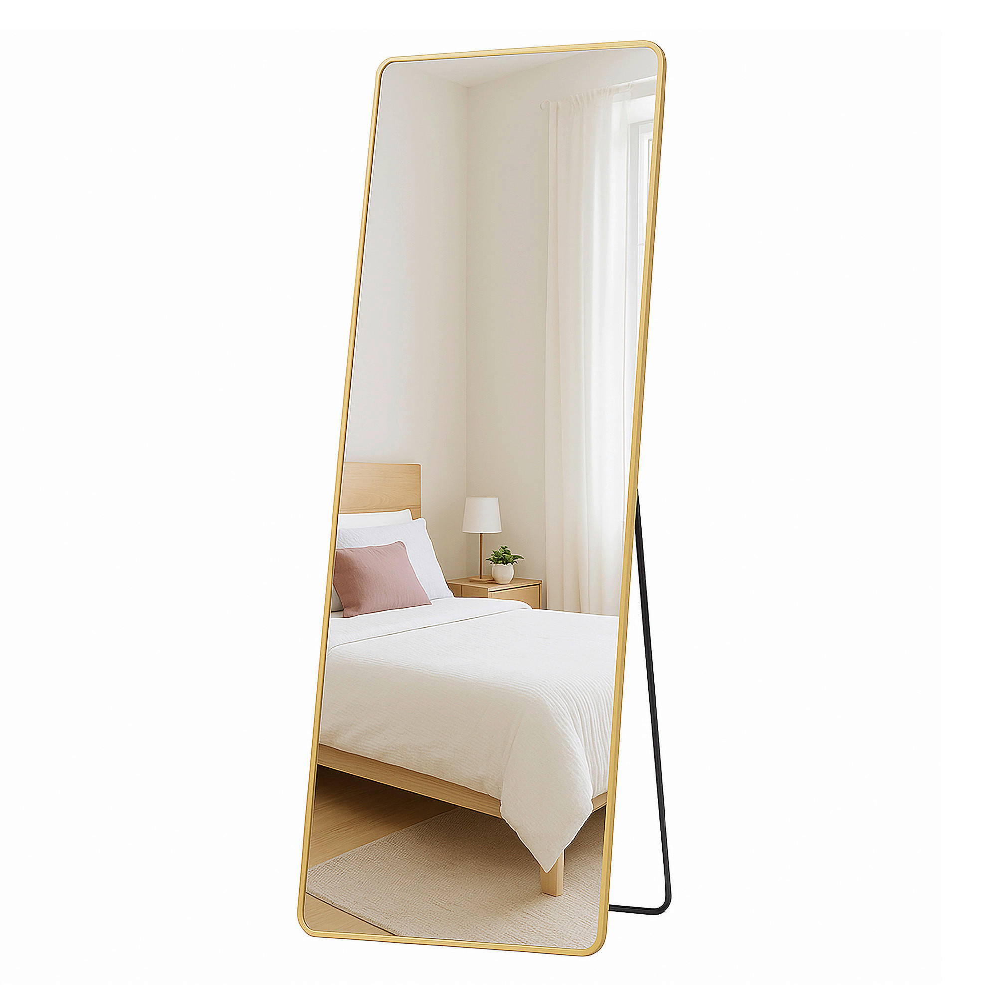 STANDSPIEGEL 50/160/33 cm  - Goldfarben, Trend, Glas/Metall (50/160/33cm) - Boxxx