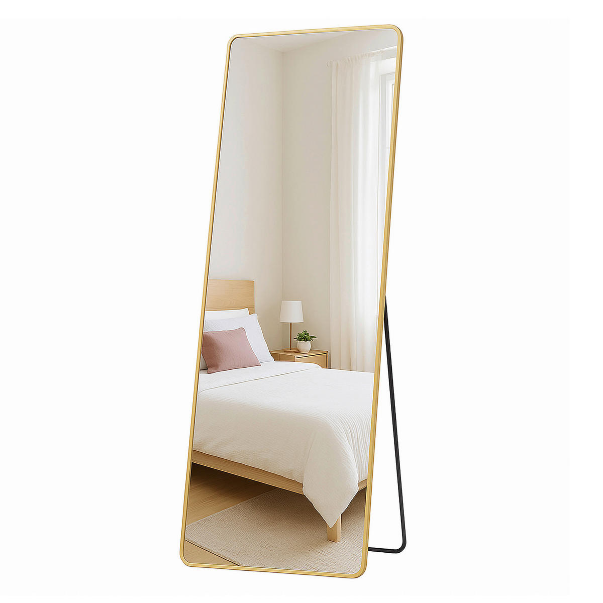 STANDSPIEGEL 50/160/33 cm  - Goldfarben, Trend, Glas/Metall (50/160/33cm) - Boxxx