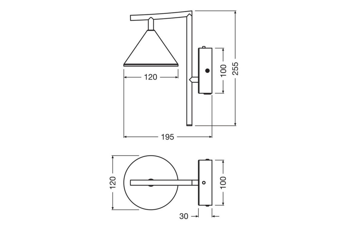 LED-WANDLEUCHTE 12/19.5/25.5 cm   - KONVENTIONELL (12/19.5/25.5cm) - Ledvance