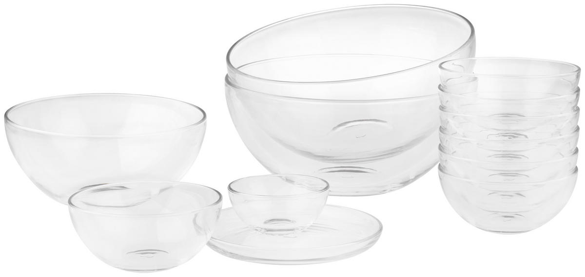SCHÜSSELSET CUCINA 7-teilig  - Transparent, Basics, Glas - Leonardo