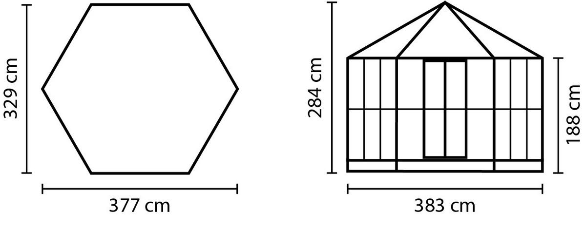 GEWÄCHSHAUSBAUSATZ - Weiß, Basics, Glas/Kunststoff (336,0/283,7/383,3cm)