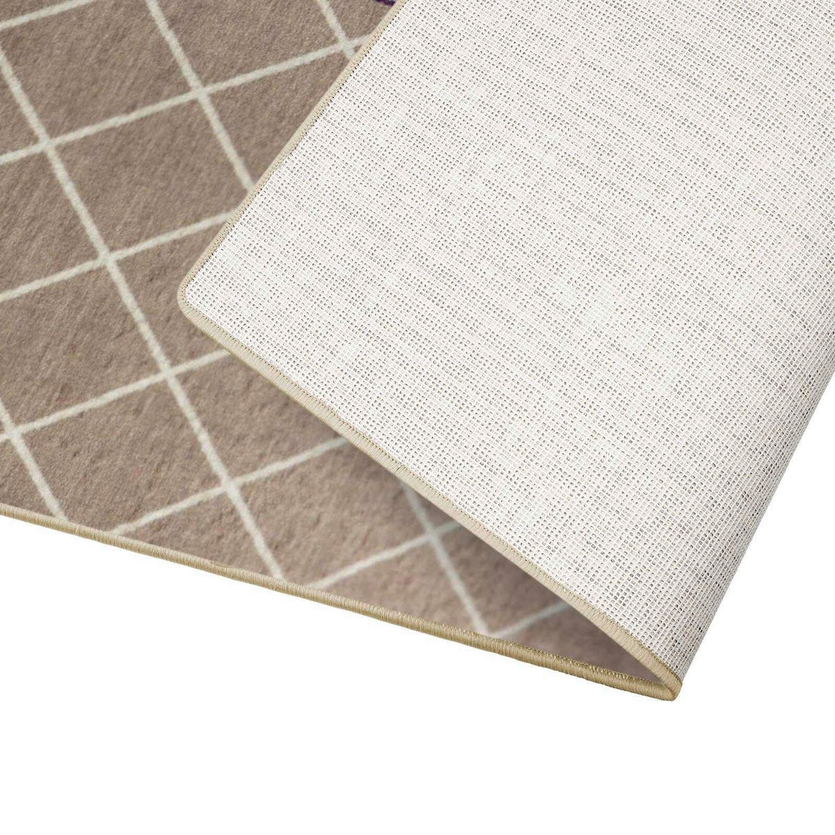 LÄUFER 80/350 cm Cosenza  - Hellbraun/Weiß, Design, Kunststoff/Textil (80/350cm) - Novel