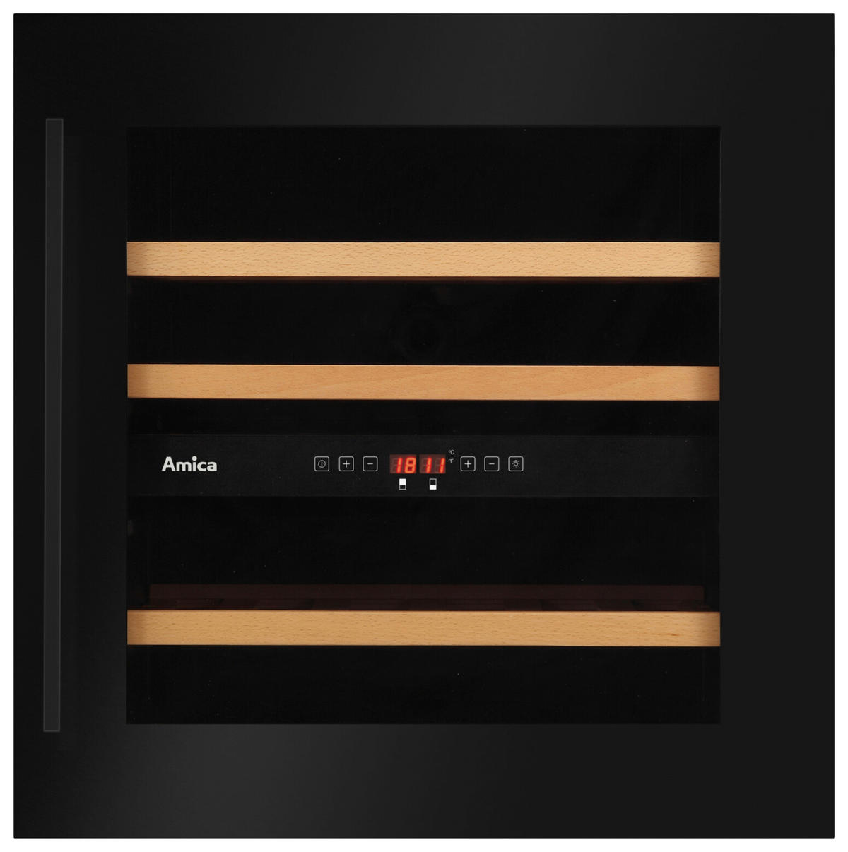 WEINKÜHLSCHRANK WK341212S  - Schwarz, Basics, Glas (59/59,5/60,8cm) - Amica