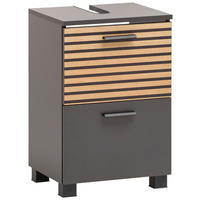 WASCHBECKENUNTERSCHRANK 40,2/60,8/35 cm  - Eichefarben/Anthrazit, Modern, Holzwerkstoff/Kunststoff (40,2/60,8/35cm) - Stylife