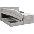 BOXSPRINGBETT 180/200 cm  in Grau  - Schwarz/Grau, KONVENTIONELL, Kunststoff/Textil (180/200cm) - Esposa
