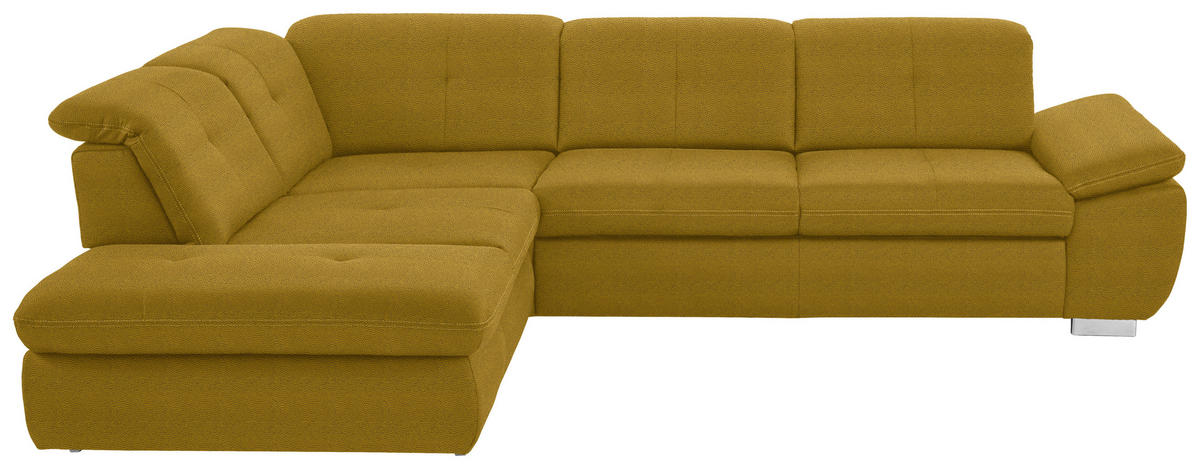 ECKSOFA in Mikrofaser Grün  - Grün, Design, Textil/Metall (260/318cm) - Beldomo Speed
