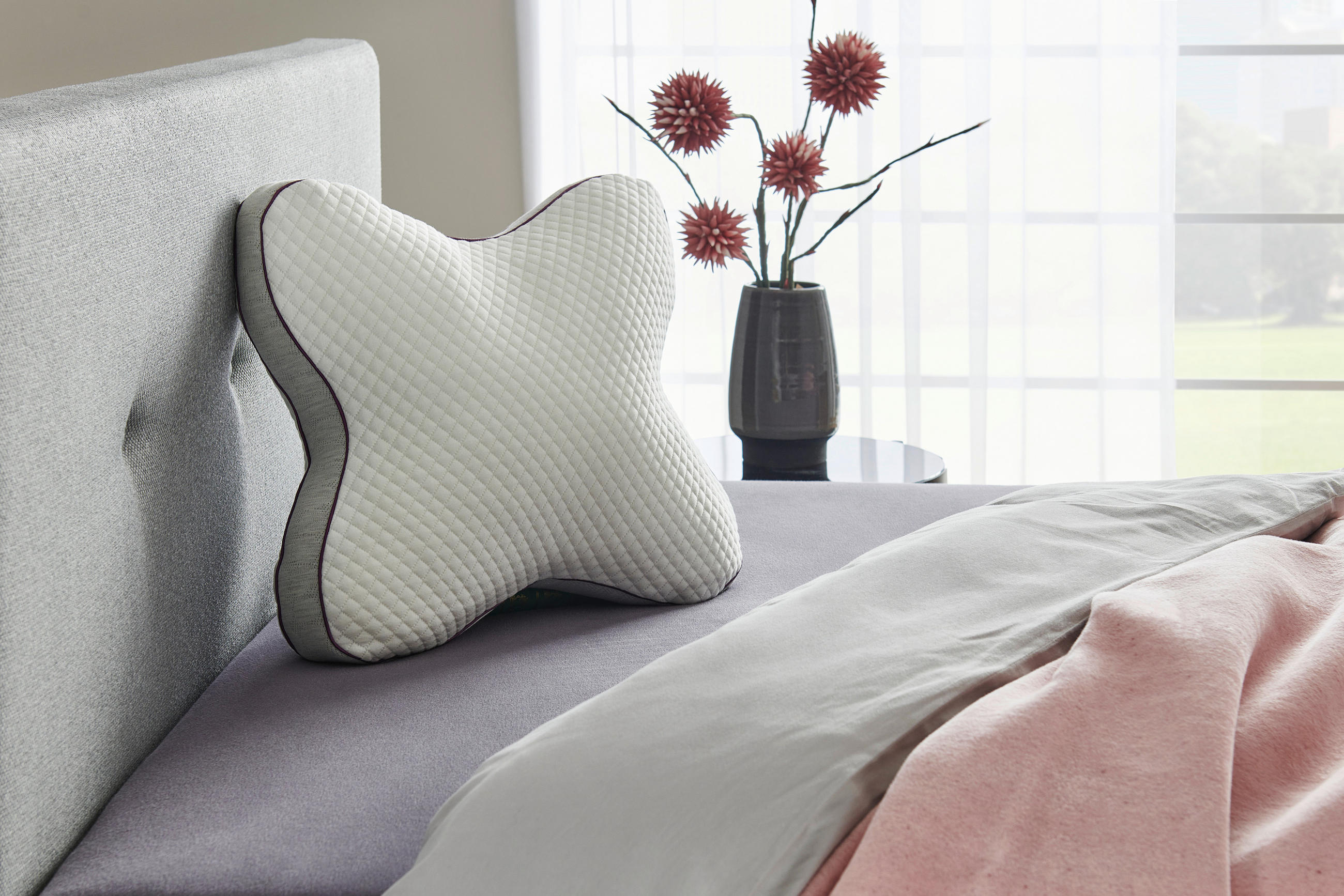 JASTUK ZA VRAT 55/45/10 cm - bela, Osnovno, tekstil (55/45/10cm) - Sleeptex