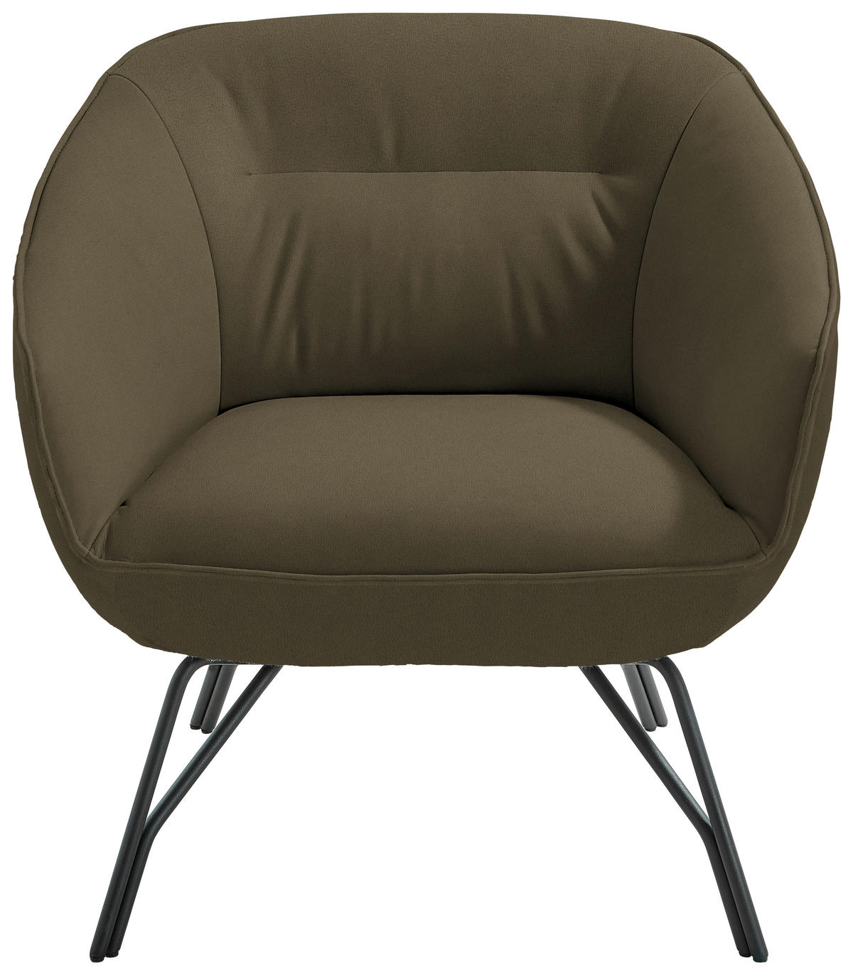 COCKTAILSESSEL - Anthrazit/Grün, Design, Leder/Metall (76/80/73cm) - Joop!