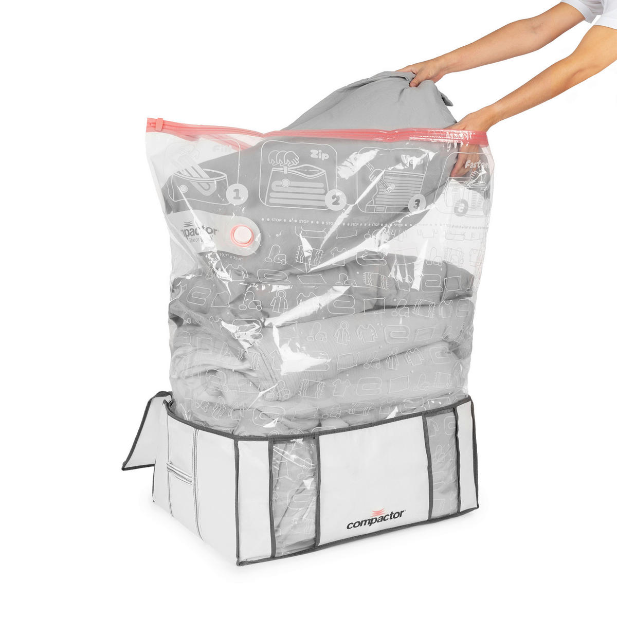 TAŠKA NA USCHOVÁNÍ - bílá, Lifestyle, textil (65/45/27cm)