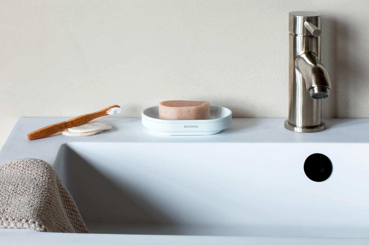 SEIFENSCHALE - Weiß, Basics, Metall (12.1/2.4/8.1cm) - Brabantia