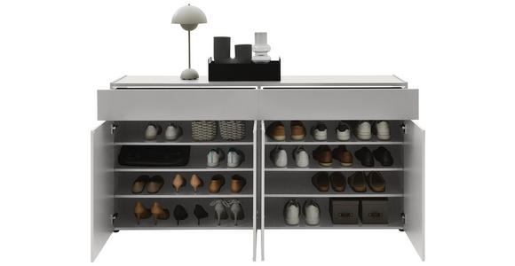SCHUHSCHRANK  in 180/92/40 cm  - Kaschmir/Schwarz, Design, Holzwerkstoff/Kunststoff (180/92/40cm) - Voleo