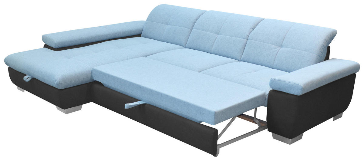 SEDEŽNA GARNITURA, mikrovlakna  - barve kroma, Design, kovina/tekstil (204/297cm) - Xora