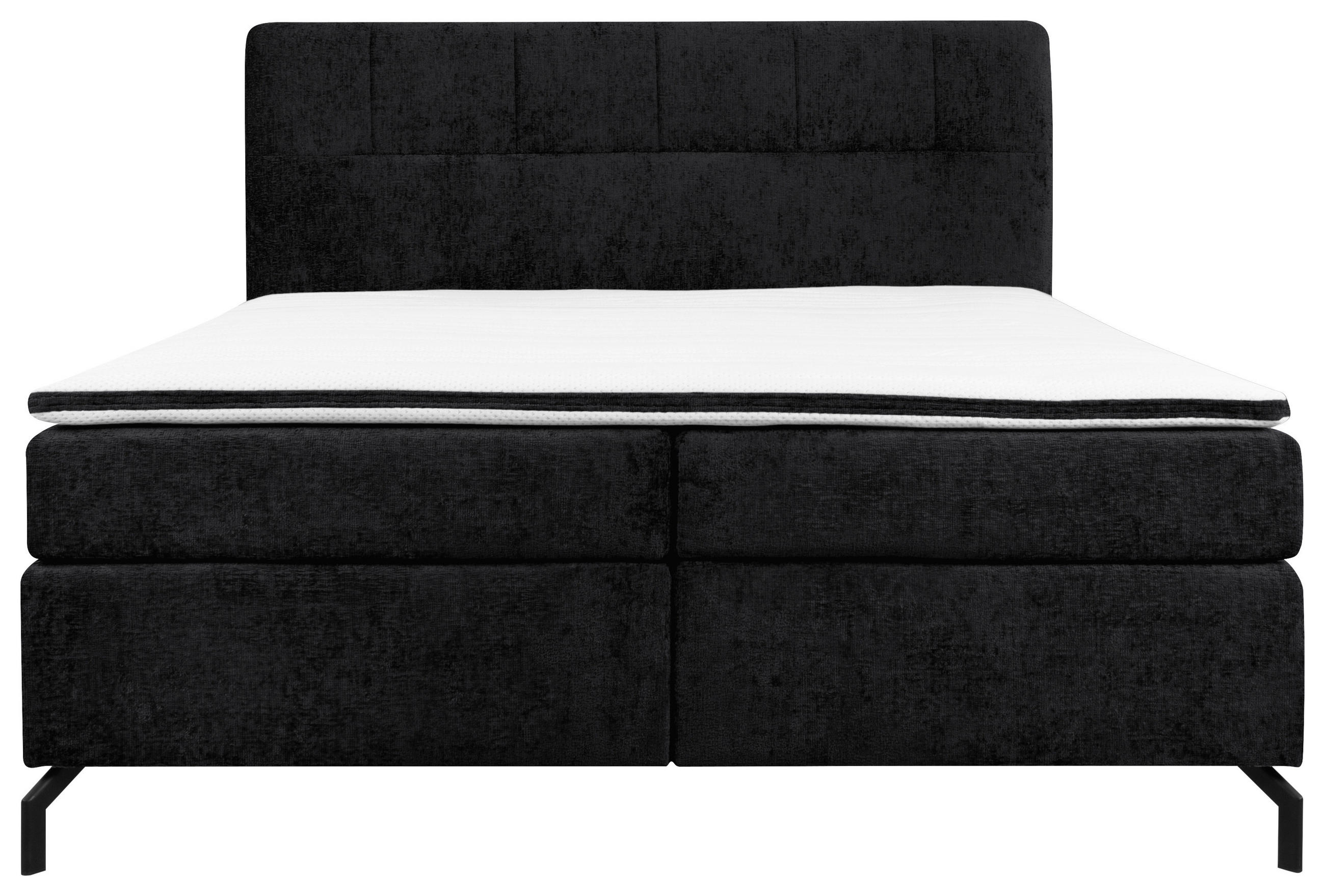 BOXSPRINGBETT 160/200 cm  in Schwarz  - Schwarz, Design, Textil/Metall (160/200cm) - Esposa