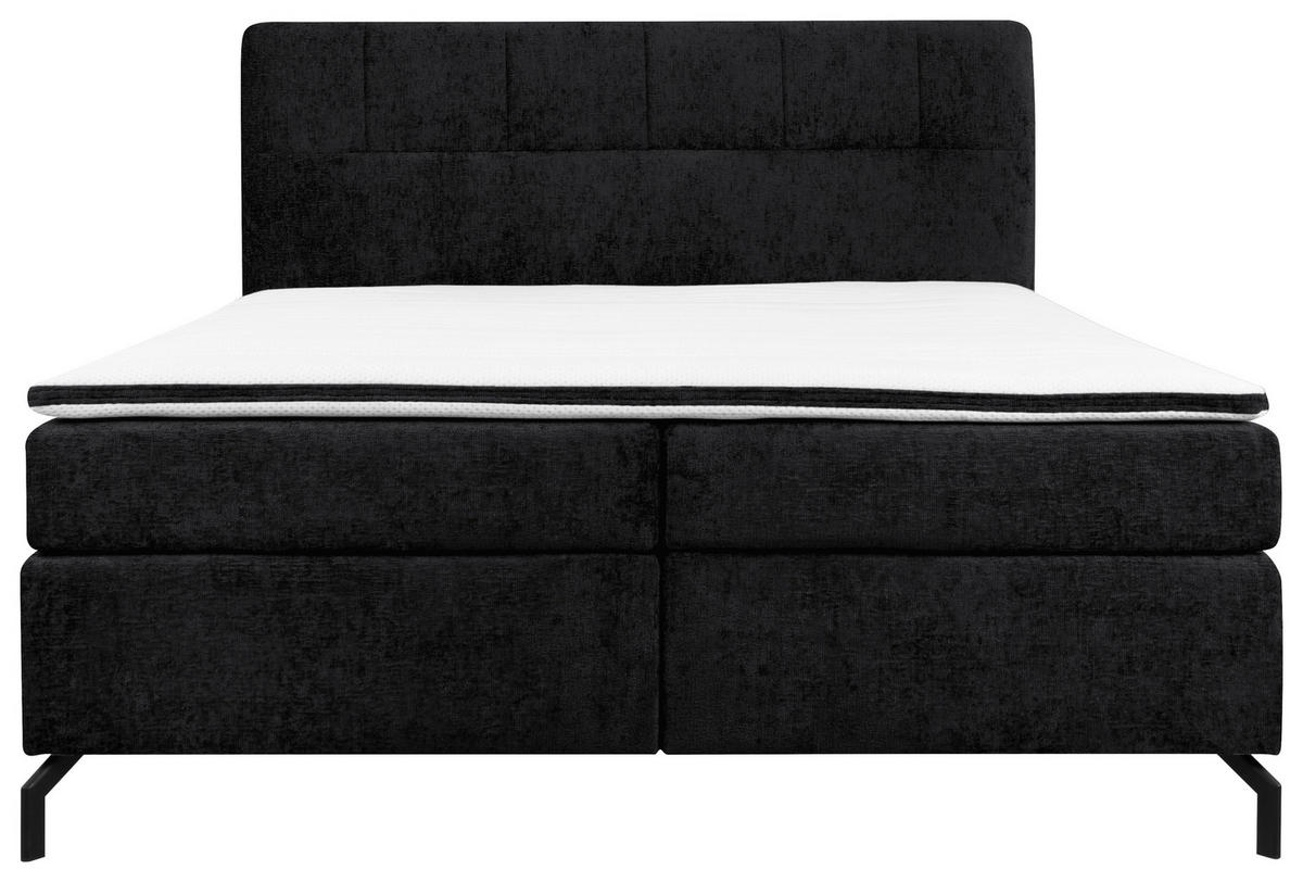 BOXSPRINGBETT 160/200 cm  in Schwarz  - Schwarz, Design, Textil/Metall (160/200cm) - Esposa