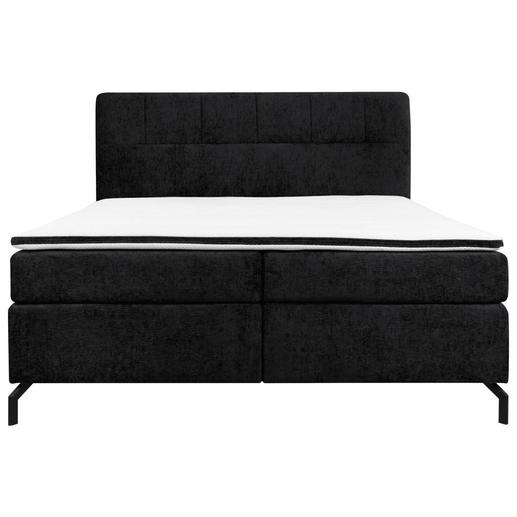 Thumbnail - Esposa Boxspringbett, Schwarz, Textil, H4, Höhe ca. 17 cm, 160x200 cm, Stoffauswahl, Topper durchgehend, Matratze in ver...