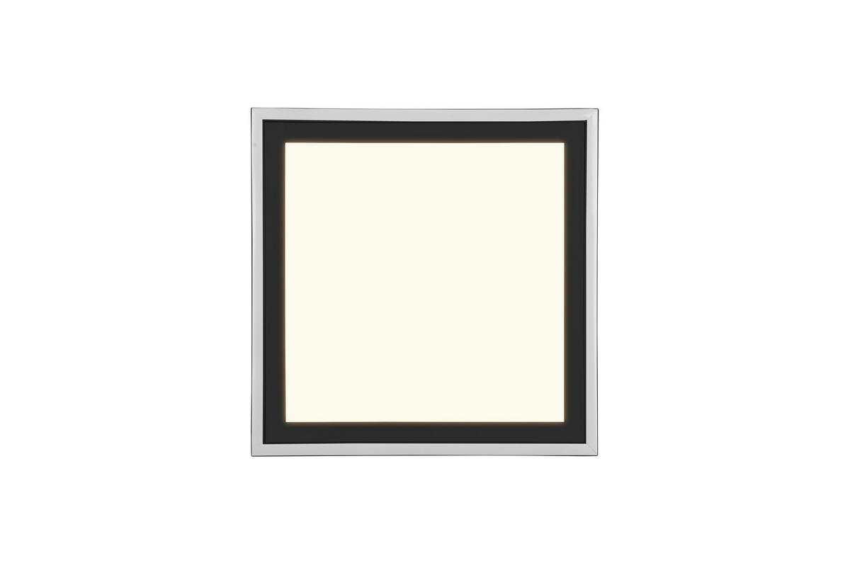 PLAFONIERĂ CU LED - negru, Konventionell, plastic (43/43/3,5cm)