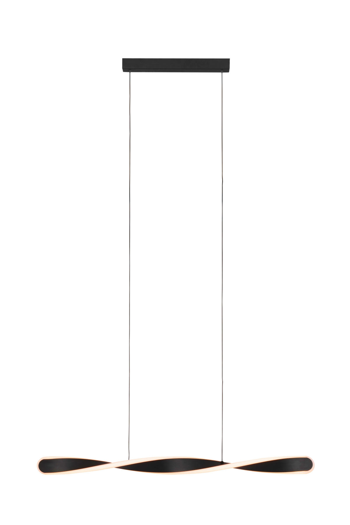 ZÁVESNÉ LED SVIETIDLO, 89/6/150 cm  - čierna, Design, kov/plast (89/6/150cm) - Novel