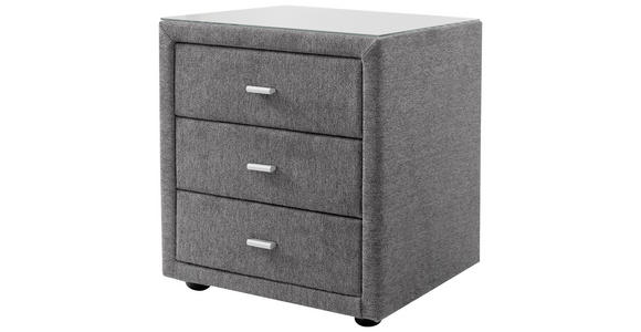 POLSTERBETT Matratze, Lattenrost, Bettkasten, motorische Verstellbarkeit Grau 180/200 cm  - Silberfarben/Weiß, KONVENTIONELL, Holz/Textil (180/200cm) - Esposa