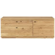 LOWBOARD  in 165/62/48 cm  - Eichefarben/Schwarz, Natur, Holz/Metall (165/62/48cm) - Linea Natura