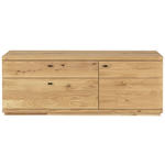 LOWBOARD  in 165/62/48 cm  - Eichefarben/Schwarz, Natur, Holz/Metall (165/62/48cm) - Linea Natura