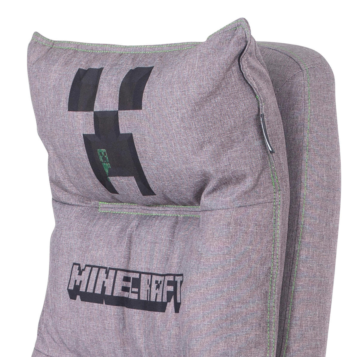 GAMING STOL umetna masa, tekstil siva  - siva, Moderno, umetna masa/tekstil (80,5/116/124/70,5cm) - Minecraft