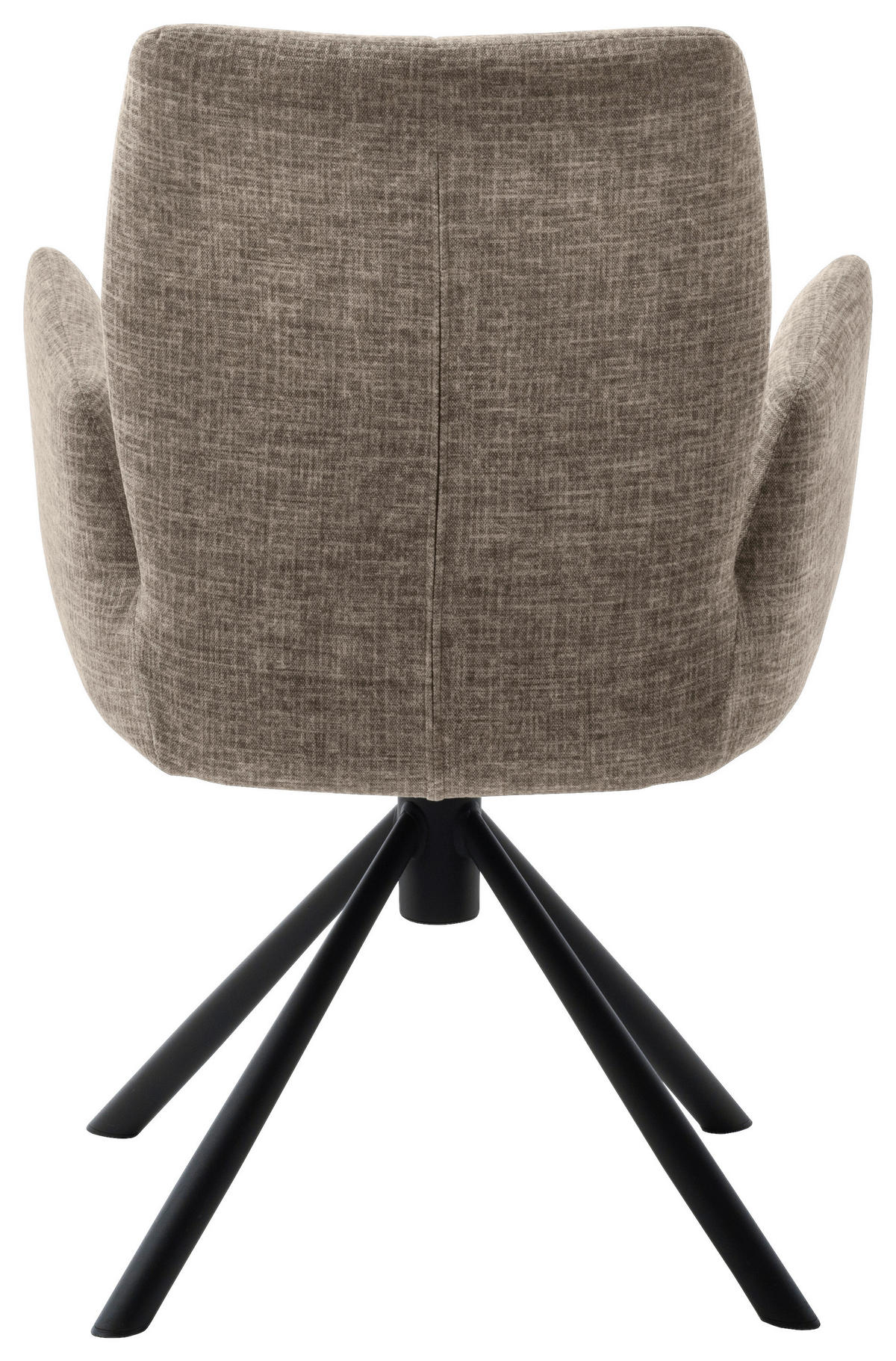 ARMLEHNSTUHL  in Flachgewebe  - Schwarz/Cappuccino, Design, Textil/Metall (60/87/61cm) - Novel