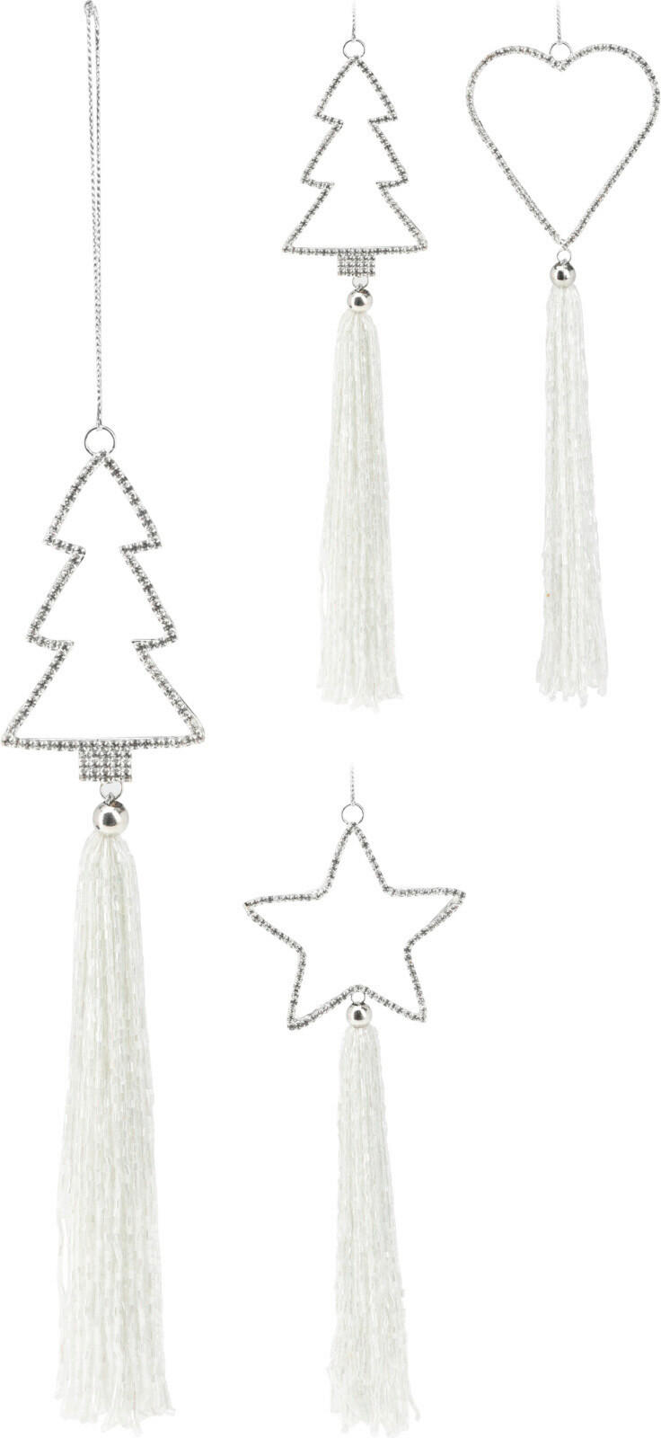 FÜGGŐDÍSZ - többszínű, Basics, fém (25cm)