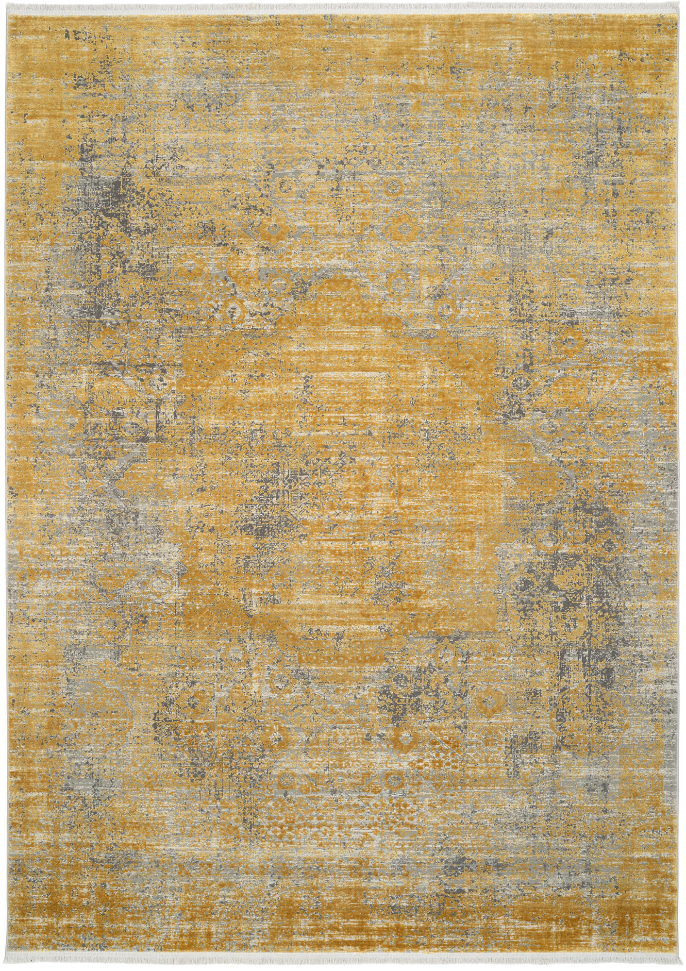 Dieter Knoll Webteppich Tesoro Gelb 240x340 cm