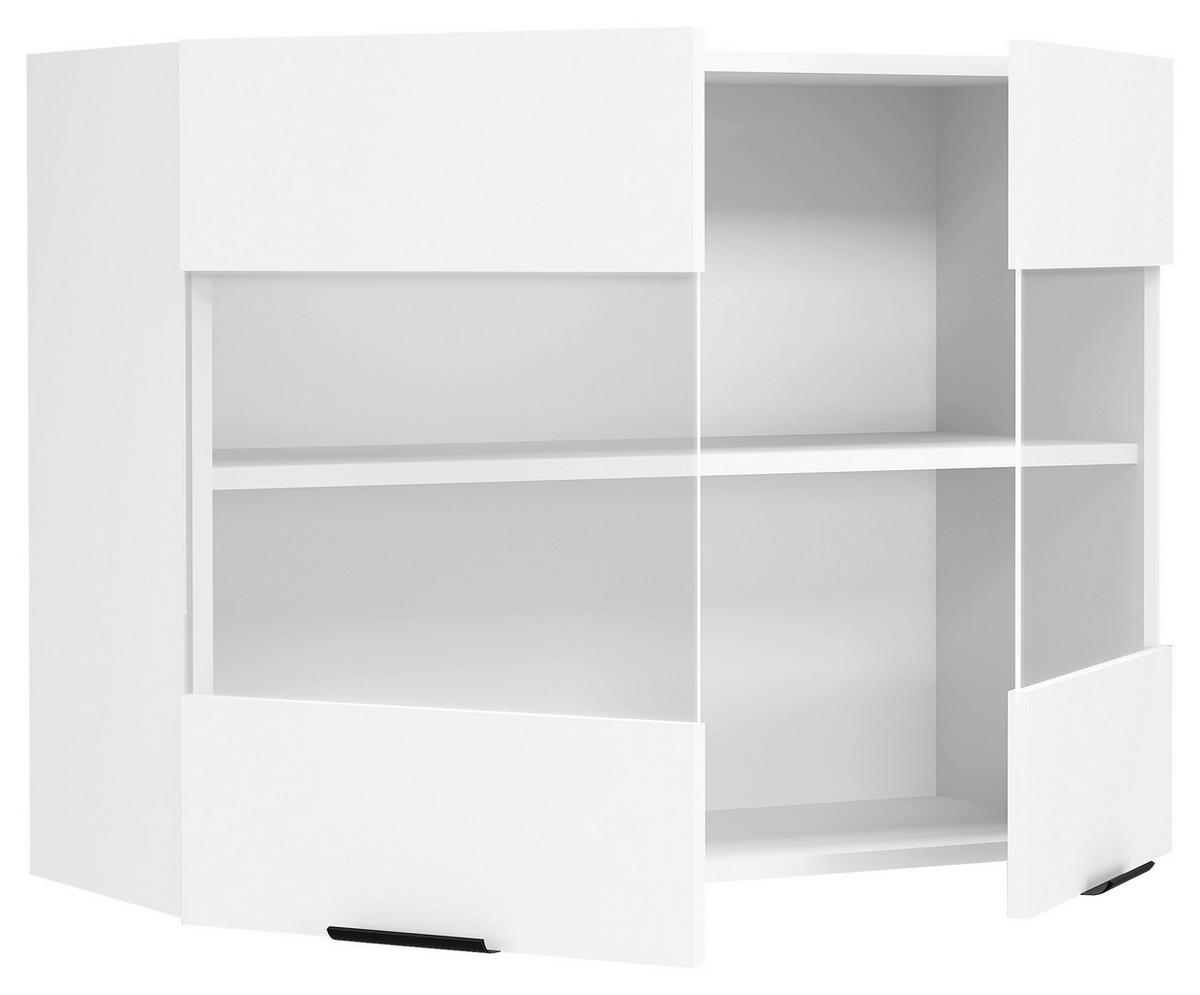VÄGGSKÅP 80/60/31 cm  i vit  - vit/svart, Trend, trämaterial/glas (80/60/31cm) - MID.YOU