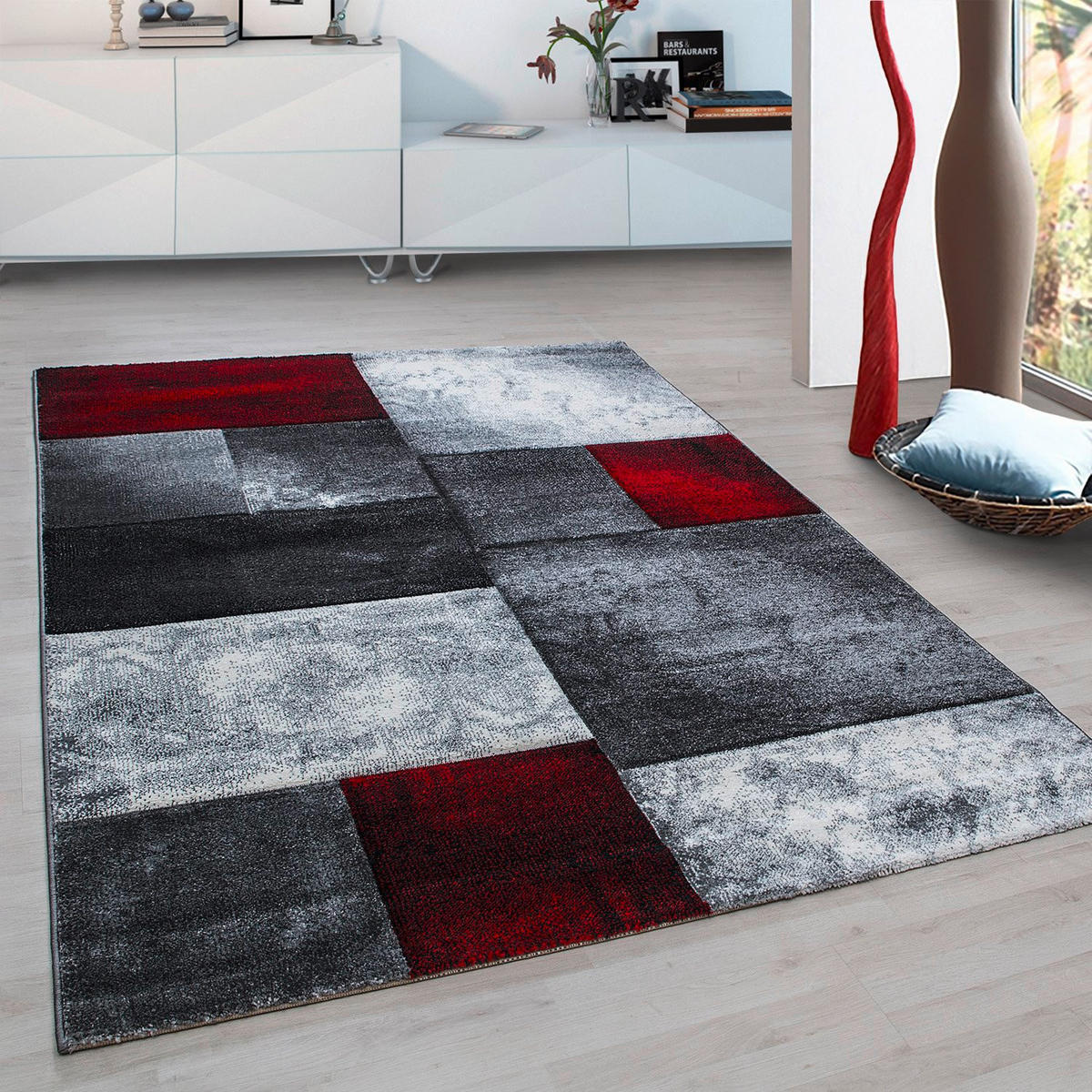 FLATVÄVD MATTA 240/340 cm Hawaii  - röd, Design, textil (240/340cm) - Novel