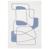 VÄVD MATTA 120/170 cm Pablo  - blå, Lifestyle, textil/plast (120/170cm) - Novel