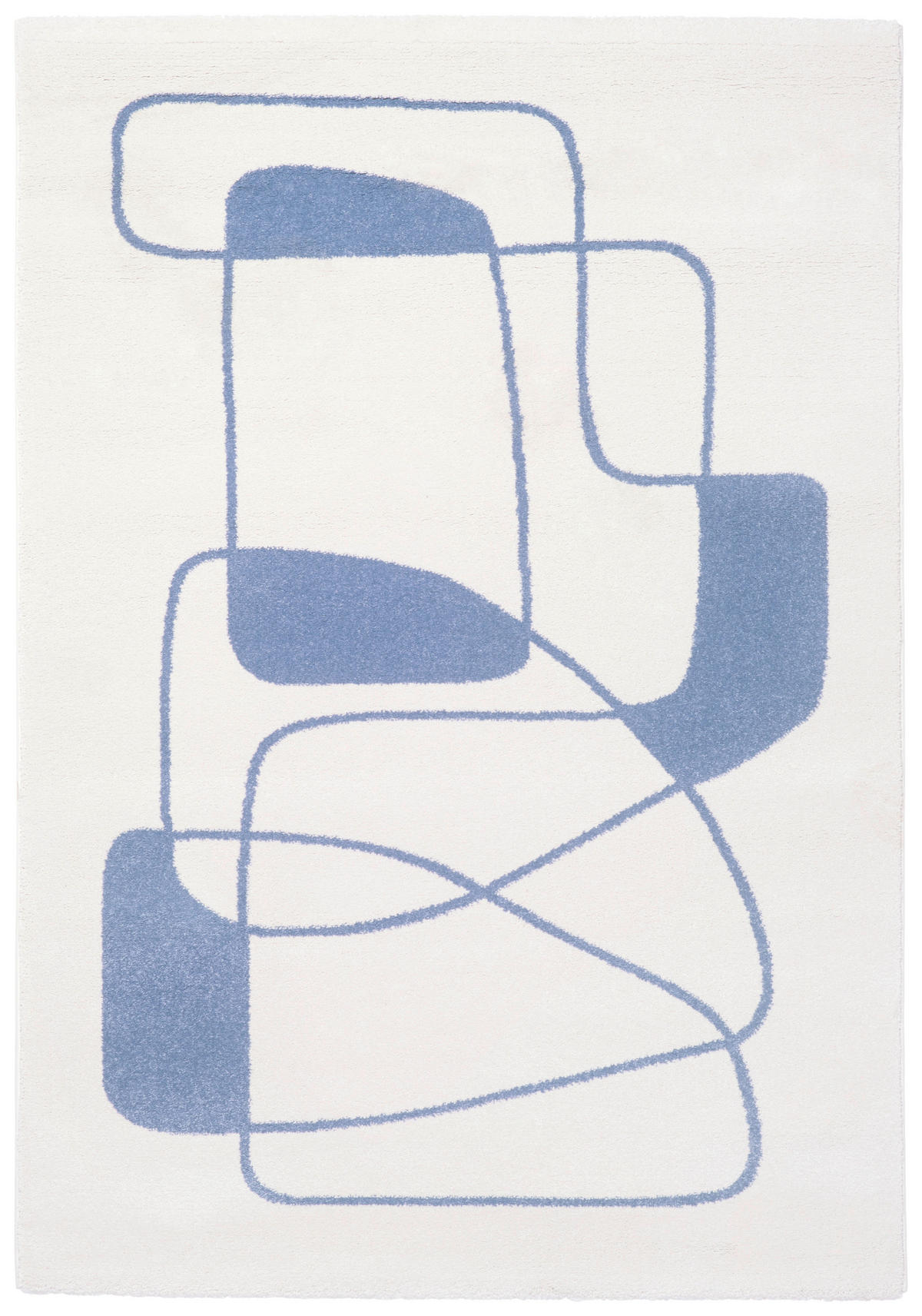 VÄVD MATTA 120/170 cm Pablo  - blå, Lifestyle, textil/plast (120/170cm) - Novel