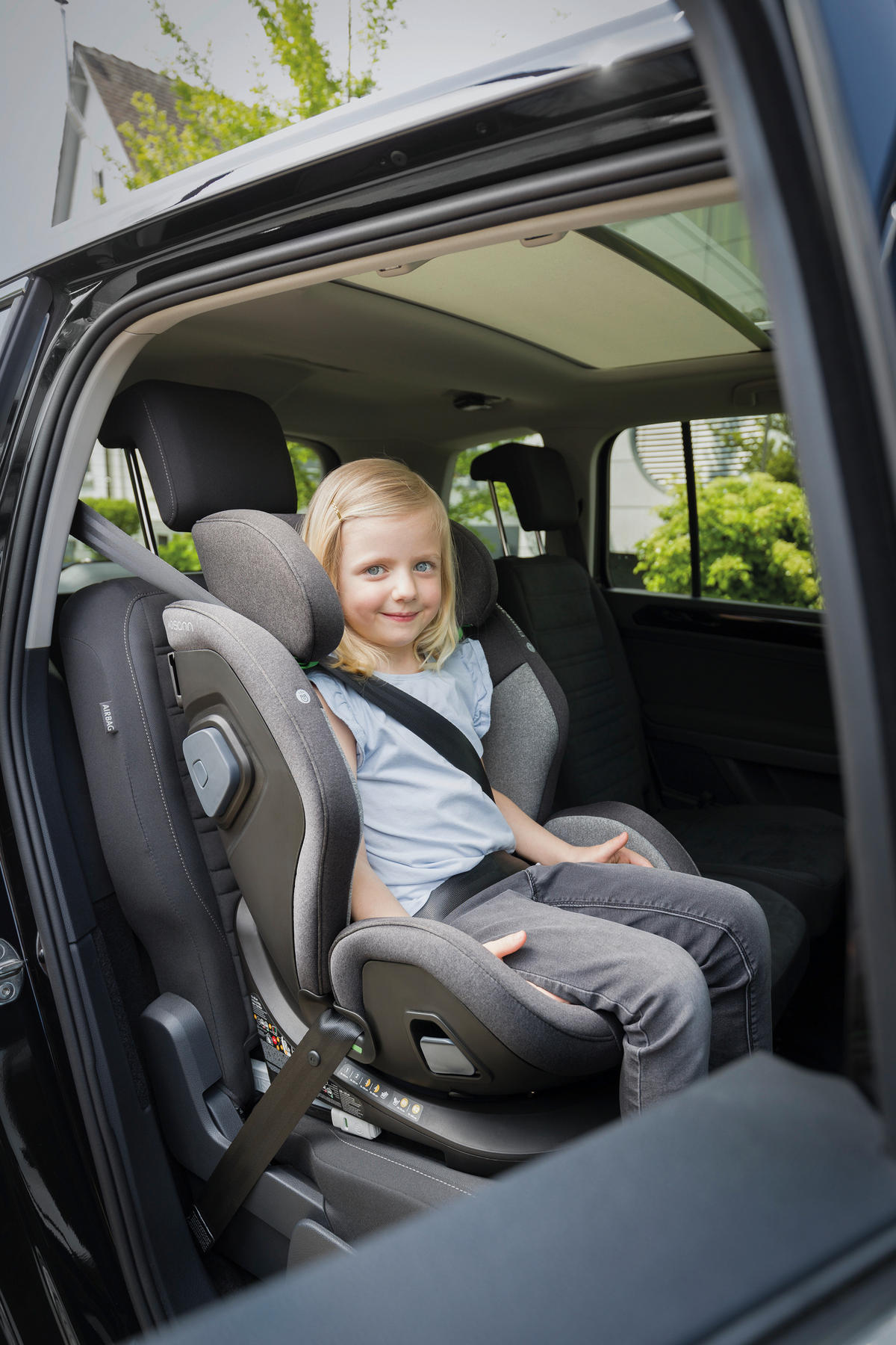 REBOARDER-KINDERSITZ FLAME360 ISOFIX  - Schwarz, Basics, Kunststoff/Textil (44/58/48cm) - Osann