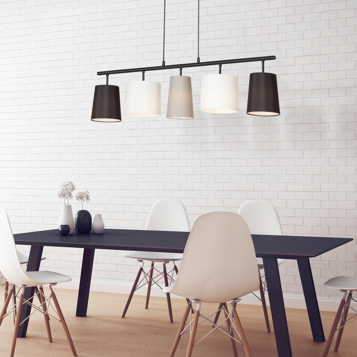 LUSTER       - siva/bela, Lajfstajl, metal/plastika (100/120cm)