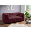 2-SITZER-SOFA Mikrofaser Bordeaux  - Bordeaux/Schwarz, Design, Kunststoff/Textil (184/72/95cm) - Livetastic