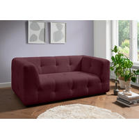 2-SITZER-SOFA Mikrofaser Bordeaux  - Bordeaux/Schwarz, Design, Kunststoff/Textil (184/72/95cm) - Livetastic