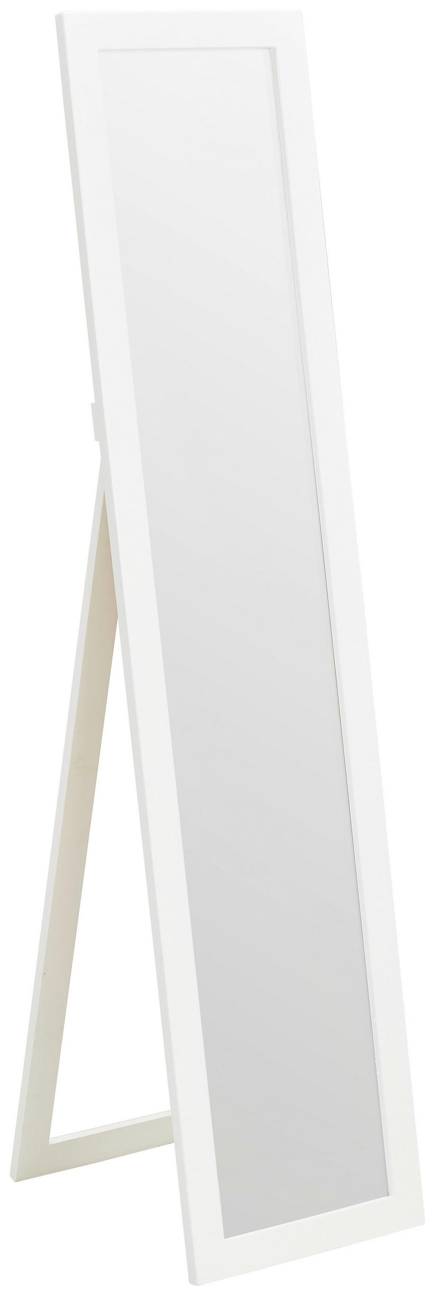 Oglindă Cu Suport 35/150/40 cm  - alb, Trend, sticlă/material pe bază de lemn (35/150/40cm) - Carryhome