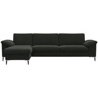 ECKSOFA Waldgrün Flachgewebe  - Waldgrün/Schwarz, Design, Textil/Metall (159/274cm) - Livetastic