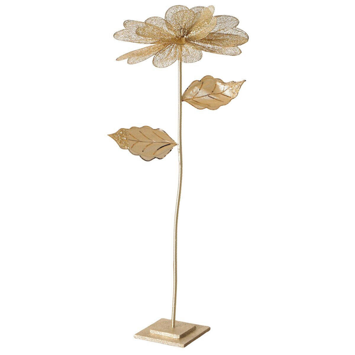 OKRASNA ROŽA   55/55/150 cm            - zlate barve, Basics, umetna masa/leseni material (55/55/150cm)