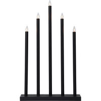 LED-KERZE  - Schwarz/Weiß, Basics, Holz/Kunststoff (38/10/64cm) - Eglo