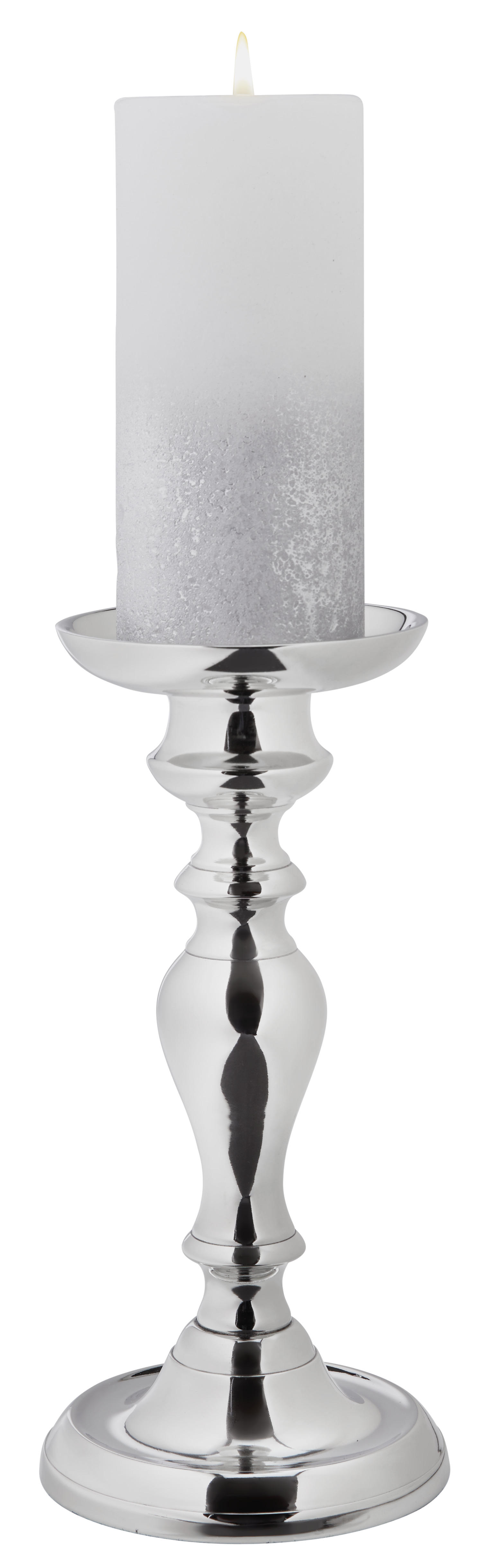 LJUSSTAKE  - silver, Design, metall (11,5/23,5cm) - Ambia Home