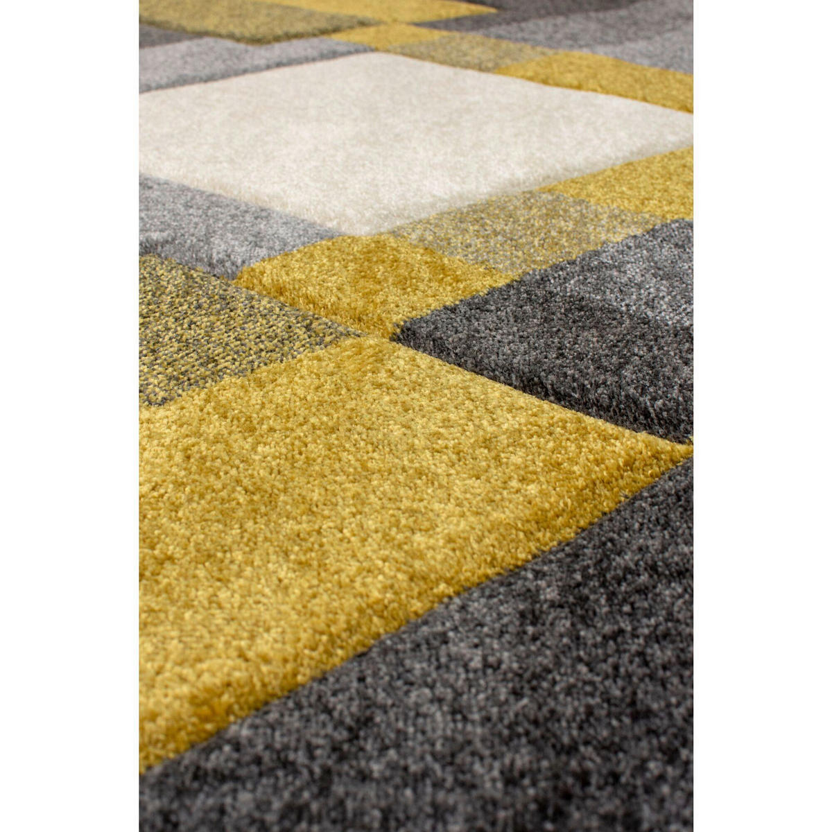 WEBTEPPICH 200/290 cm NIMBUS Grau, Dunkelgelb  - Dunkelgelb/Grau, KONVENTIONELL, Textil (200/290cm)